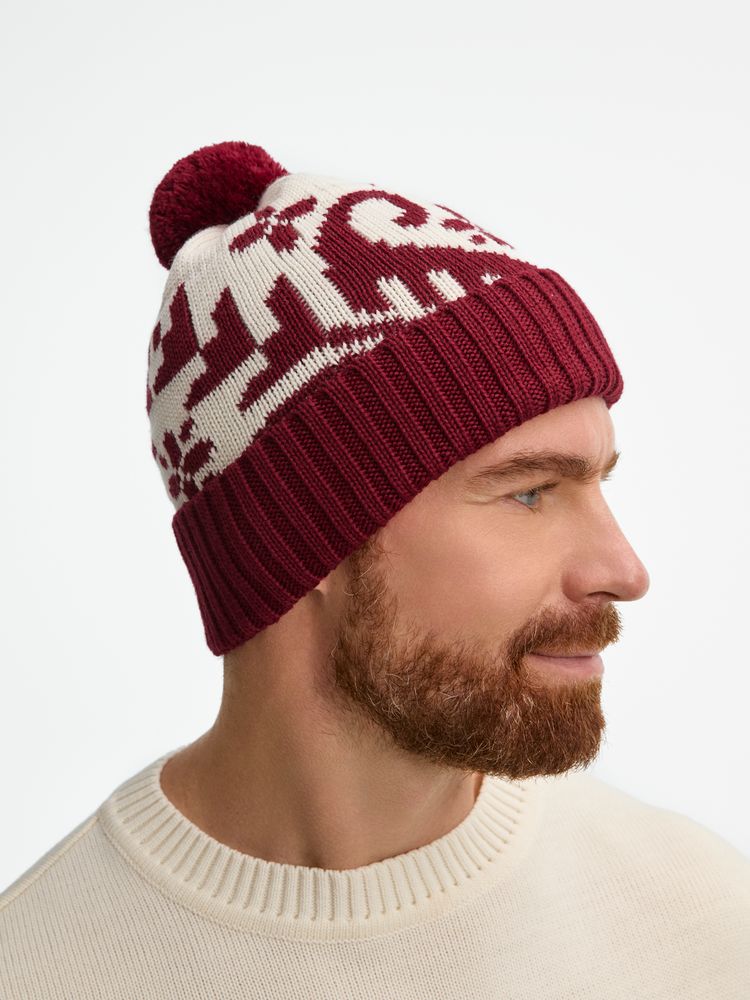Шапка Wintertude, красная с белым в Пензе
